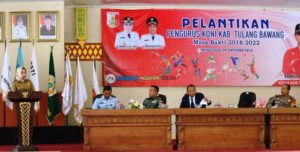 Koni Tulang Bawang Dilantik, Bupati Winarti: Kedepankan Program Kerja Yang Terukur