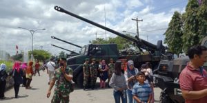 TNI-AD Pamerkan Kekuatan Senjata Perang Ke Masyarakat Lamteng