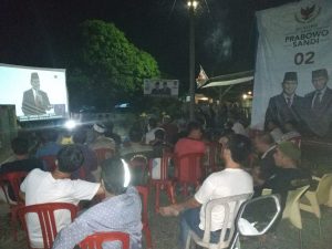 GRPG Lampung Pendukung Prabowo-Sandi Nobar Debat Capres