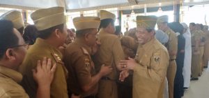 Pemkab Lamteng Adakan Silaturahmi dan Halalbihalal di Hari Pertama Masuk Kerja 