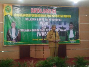 Loekman Dukung Zona Integritas Bebas KKN di Tubuh PA Lamteng