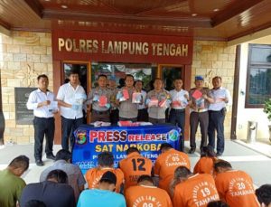 Ekspos Dua Pekan Terakhir, Banyak Pengguna Narkoba Terciduk Polres Lamteng
