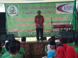 Loekman Resmikan Kantor F Hukatan KSBSI Lampung