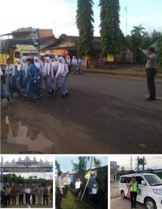 Satlantas Polres Lamteng Berikan Penyuluhan dan Himbauan Tertib Lalin