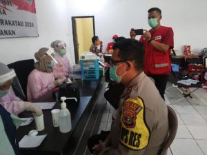Polres Way Kanan Bantu Ketersedian Kantong Darah PMI