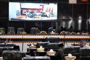 Walikota Metro Sampaikan LKPJ TA 2019 Dengan Vidio Teleconference