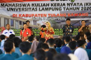 Bupati Winarti Terima 644 Mahasiswa KKN Unila di Tulang Bawang