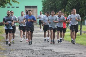 Jaga Kebugaran Tubuh, Anggota Makodim 0422/LB Lari Aerobik