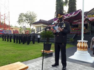 36 Personil Polri Polres Way Kanan Terima Kenaikan Pangkat 