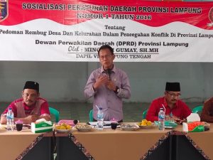 Ketua DPRD Provinsi Lampung Gelar Sosialisasi Perda Rembug Desa di Kecamatan Seputih Mataram