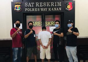 Tim Tekab 308 Polres Way Kanan Tangkap SK DPO Pencuri Besi Rel PT. PJKA