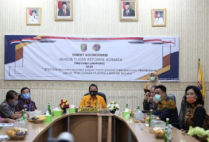 Gubernur Lampung Pimpin  Rakor Gugus Tugas Reforma Agraria