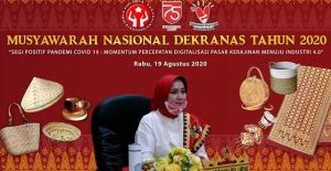Ketua Dekranasda Ikuti Muswil Dekranas Secara Daring