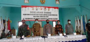 Deklarasi Damai Aman dan Sehat, Ini Harapan Unsur Pimpinan Kecamatan Jati Agung