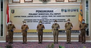 Gubenur Lantik 5 Pjs Bupati dan 1 Plt Bupati di Pesawaran