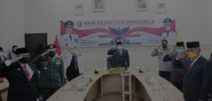 Gubernur dan Wakil Gubernur Lampung Ikuti HUT Kesaktian Pancasila Lewat Virtual