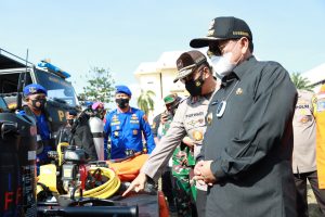 Gubernur Lampung Pimpin Apel Gelar Pasukan Kesiapsiagaan Penanggulangan Bencana