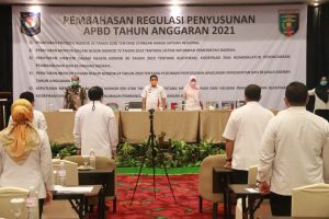 Pemrov Gelar Acara Pembahasan Regulasi Penyusunan APBD Tahun Anggaran 2021