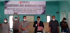 212 Anggota PTPS Jati Agung Resmi di Lantik Untuk Pilkada Lamsel