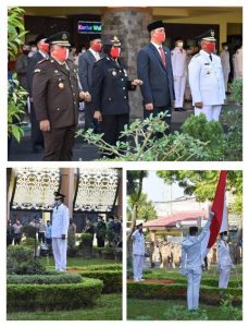 Pemkot Metro Gelar Upacara HUT RI Ke-75 Dengan Prokes