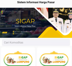 Pemrov Lampung Luncurkan Aplikasi Informasi Harga Bahan Pokok Harian
