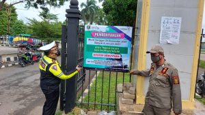 Jelang Tahun Baru, Satlantas Polresta Tutup Pusat Keramaian