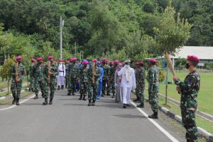 Komandan Batalyon Infanteri 7 Marinir Pimpin Acara Purna Tugas Prajurit
