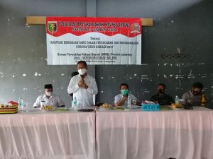 Mingrum Gumay : Sosialisasi Perda Covid 19 di Kecamatan Trimurjo Lampung Tengah