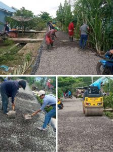Pemerinta Desa Nipah Kuning Perbaiki Jalan Rumah Nelayan