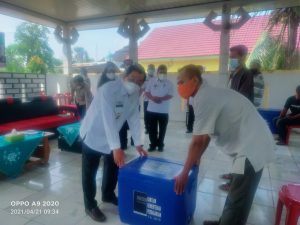 Pemkab Mesuji Salurkan Bantuan Kemendag RI Untuk Masyarakat di Desa Simpang Pematang