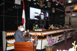 DPRD Kota Metro Sampaikan LKPJ Wakot Metro TA 2020 Dalam Paripurna