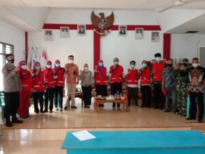 Puskes Bernung Dan Pemdes Sukabanjar Gelar Simulasi Jasat Covid19