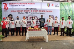 Milad PMI, Riana Sari Arinal Resmikan Gerai Donor Darah