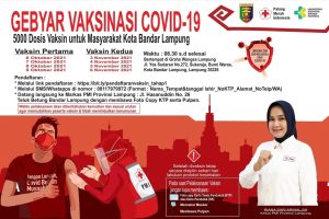 PMI Provinsi Lampung Gelar Kegiatan Vaksinasi Covid-19 untuk masyarakat Lampung