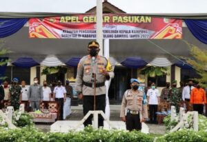 AKBP Hujra Pimpin Apel Gelar Pasukan Operasi Sai Bumi Nengah Nyappur 2022