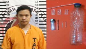 Polres Tulang Bawang Tangkap Pria 26 Tahun Karena Asyik Konsumsi Narkotika Di Kebun Karet