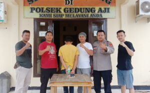 Polsek Gedung Aji Tangkap Bandar Narkotika Jenis Sabu