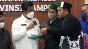Wakil Ketua DPRD Lampung Raden Muhammad Ismail Terima Audensi Dari HMI