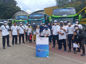 Dukung Mudik Aman Mudik Sehat Bersama BUMN, ASDP Berangkatkan 5 Bus Pemudik Gratis Tujuan Jakarta – Bandar Lampung