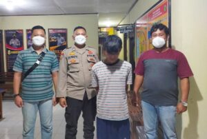 Polsek Penawartama Tangkap Seorang Petani Bawa Narkotika di Tugu Selamat Datang