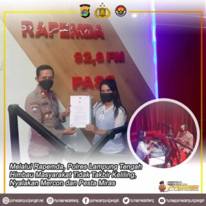 Lewat Siaran Rapemda Polres Lamteng Imbau Masyarakat Jaga Kamtibmas di Penghujung Ramadan