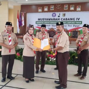 Istri Bupati Lamtim Yus Bariah Dawam Terpilih Aklamasi Pimpin Kwartir Pramuka