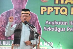 Bupati Lamtim M Dawam Rahardjo Memberi Sambutan Dalam Acara Haflah Khotmil Qur’an PPTQ