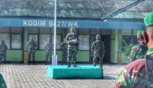 Kodim 0427 Way Kanan Gelar Upacara Bulanan Tahun 2022