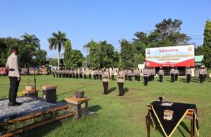 Polres Way Kanan Gelar Upacara Sertijab Kasatresnarkoba