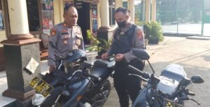 Kasat Samapta Polres Tulang Bawang Saat Pimpin Apel Ranmor Dinas