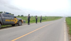 Lokasi Rawan Kecelakaan Jadi Sasaran Patroli Samapta Polres Tulang Bawang