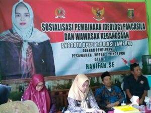 Hanifah Ajak Masyarakat Marga Punduh Pesawaran Bumikan Pancasila