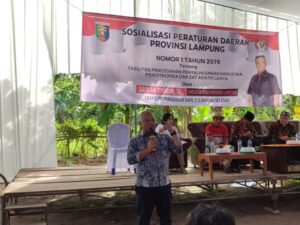 Sahlan Sosialisasikan Efek Narkoba Pada Pemuda Lampung Selatan