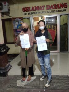 Oknum Anggota Pol-pp TUBABA Aniaya Dua Wanita Dilaporka Kepolres Tulang Bawang